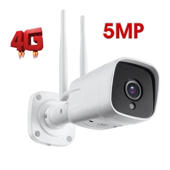 

4G SIM Card Camera HD 1080P 5MP Wireless Outdoor Bullet Security Camera CCTV Audio 20M IR Two Way Audio Trigger Sound Alarm