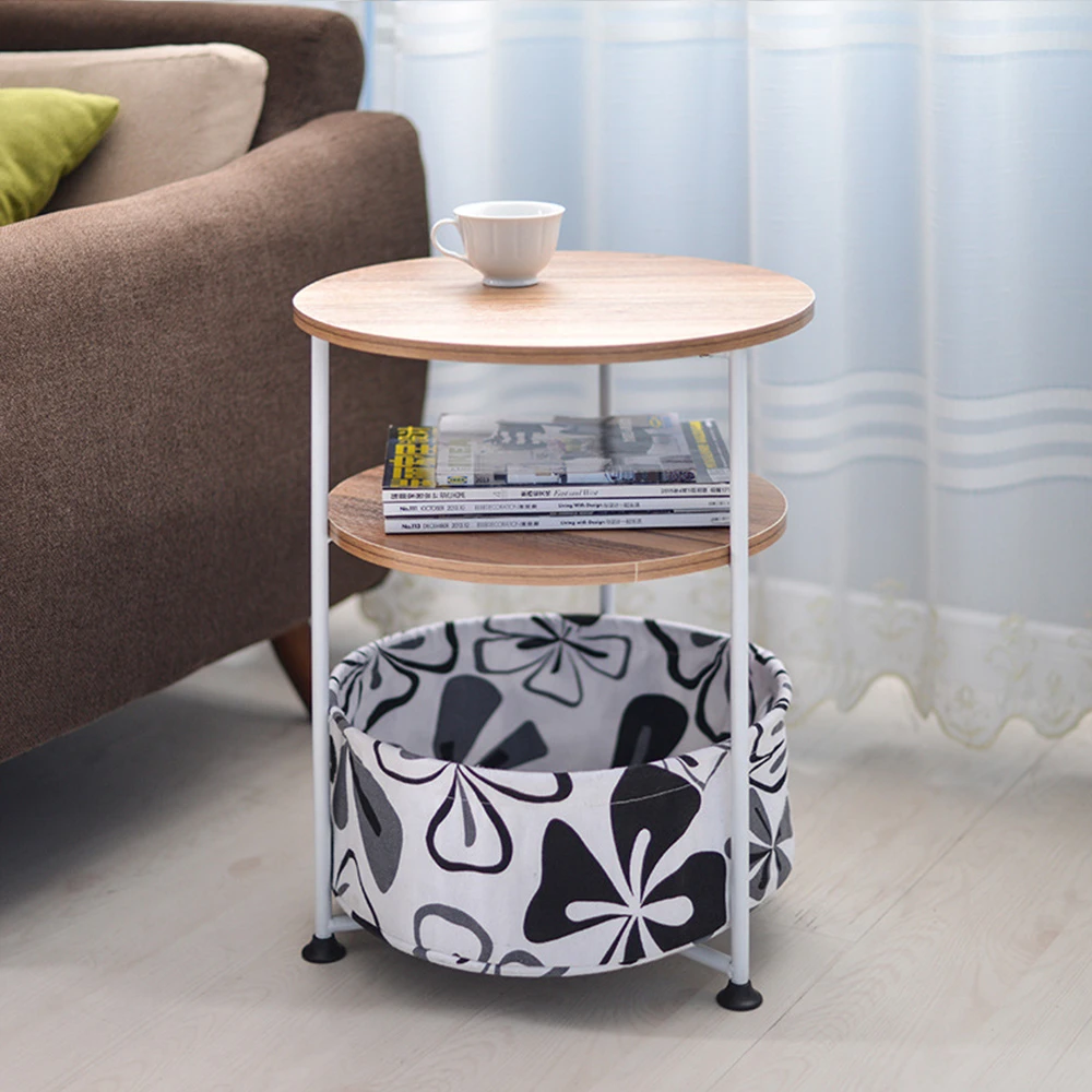 Simple Small Household Movable Round Sofa Side Table Simple Small Telephone Table Round Mini Telephone Small Table On Sale
