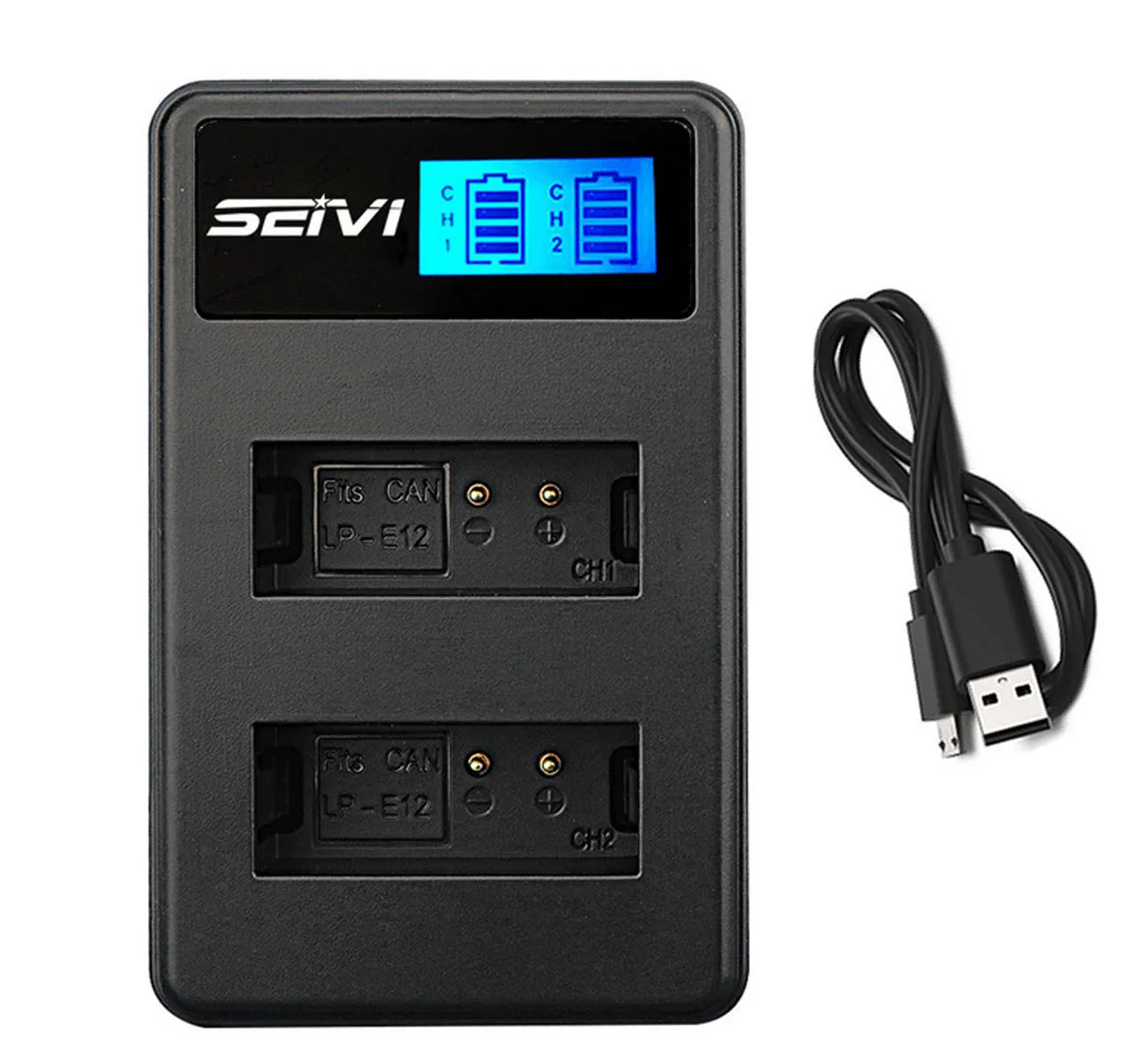 Lcd Usb Dual Battery Charger For Canon Lpe12, Lpe 12, Lpe12, Lce12