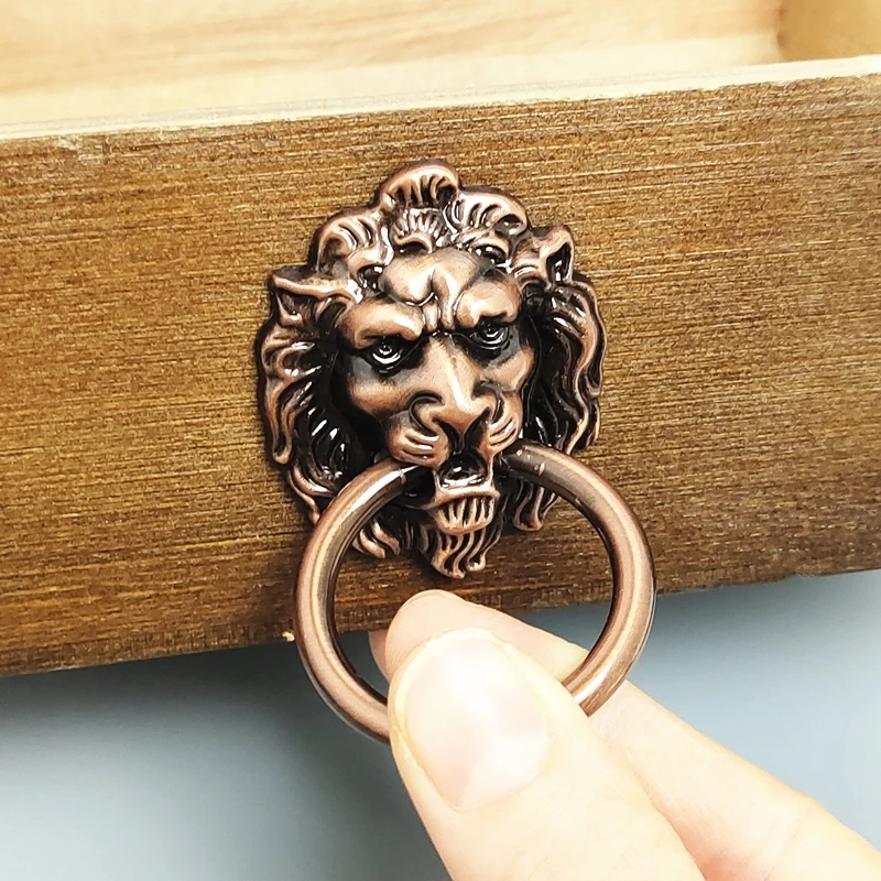 Furniture Knobs 1PCS Antique Bronze kitchen cabinet drawer knobs Furniture Handles Beast for Antique Alloy Wardrobe Door Pull Drawer Knob