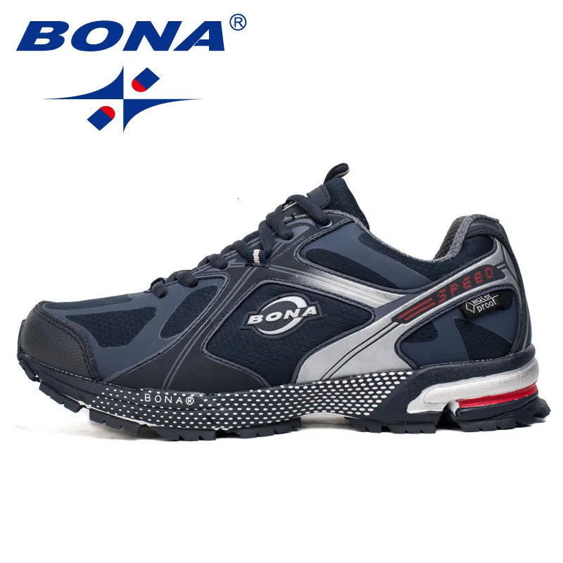 BONA мужские кроссовки водонепроницаемые Прогулочные кроссовки спортивная обувь удобные Тренеры дизайнерские тренды спортивная обувь