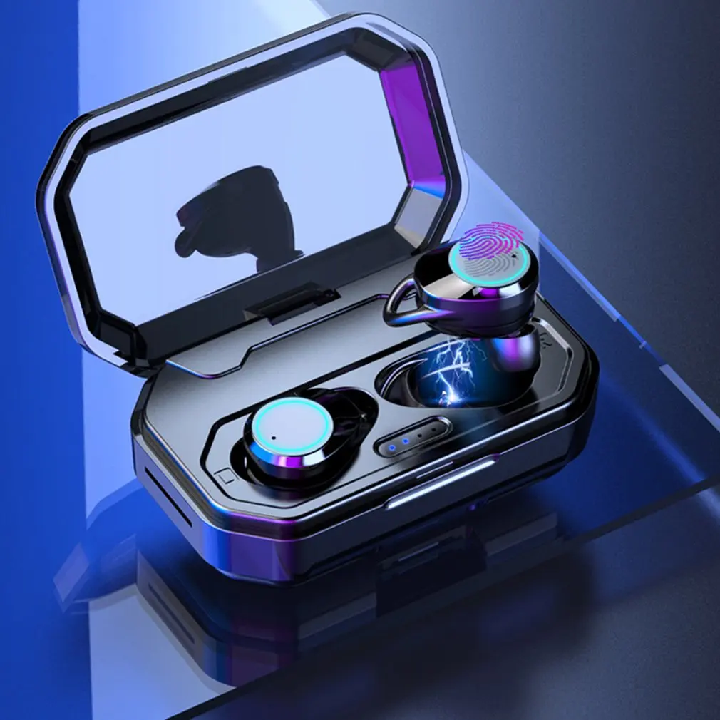 X6 Wireless 5.0 9D Stereo Earphone Wireless Earphones IPX7 Waterproof Earphones 3000mAh LED Smart Power Bank