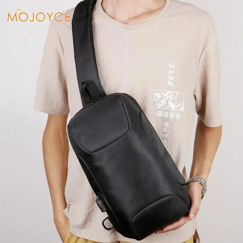 

Multifunction Crossbody Bags Men USB Charging Chest Pack Short Trip Messengers Chest Anti-theft Waterproof Shoulder Chest Pouch