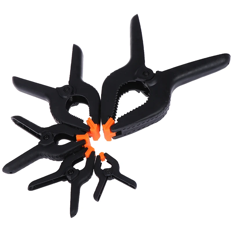 HELTC 2/3inch Spring Clamps Plastic Nylon Clamps For Woodworking Spring Clip Photo Studio Background DIY Woodworking Tools Hot