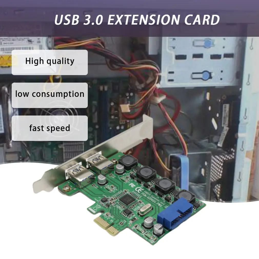 Настольный компьютер Pci-E к Usb3.0 карта расширения Настольный Usb3.0 карта расширения Передняя 20Pin карта расширения