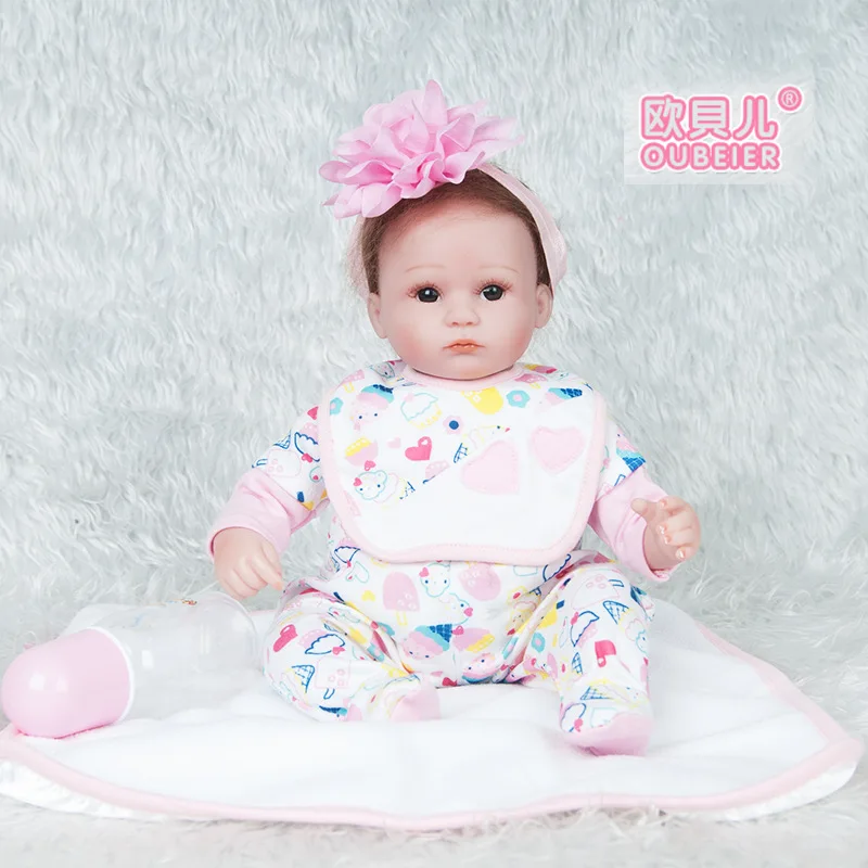 

45CM Silicone Reborn Super Baby Lifelike Toddler Baby Bonecas Kid Doll Bebes Reborn Brinquedos Reborn Toys For Kids Gifts A3