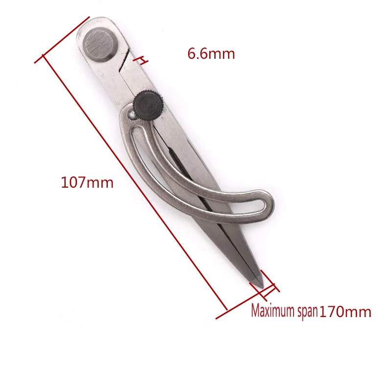 1 pc Leather Spacing Gauge fitters draw compasses  carbon steel head edge trimmer leather tools Leather DIY accessories ► Photo 3/5