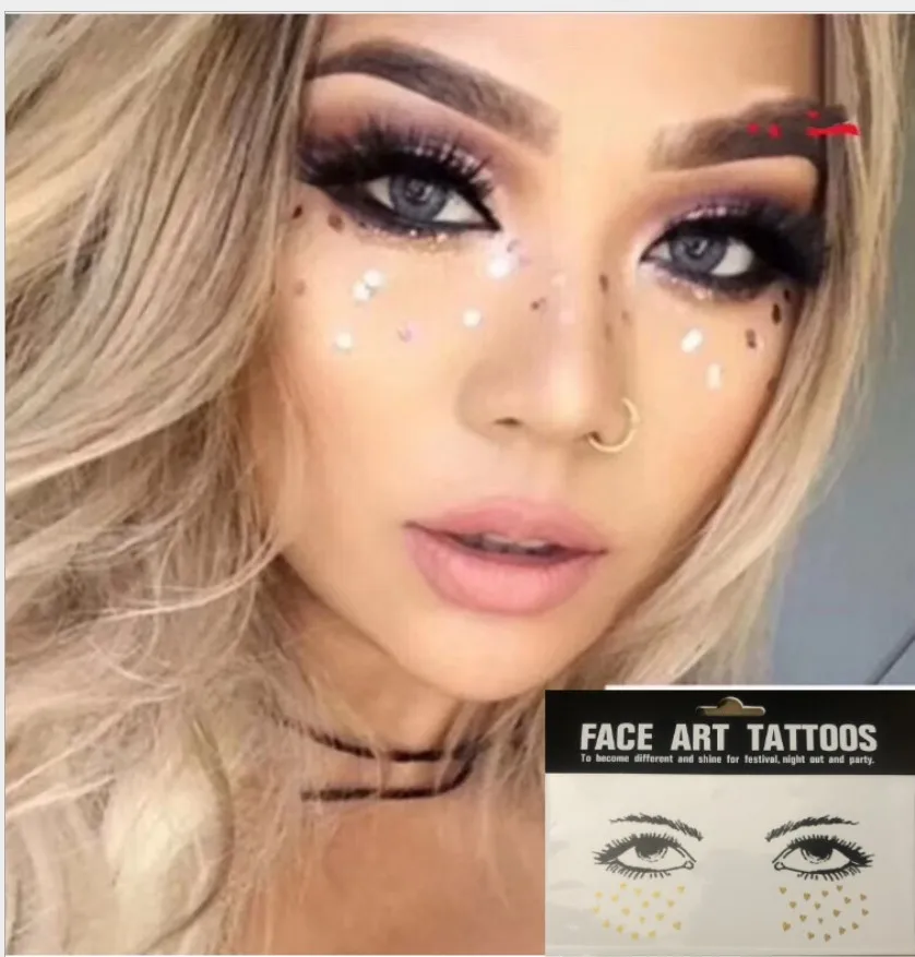 Sterne Mond Bronzing Gesicht Aufkleber Musik Festival Wasser Transfer  Metall Sommersprossen Make-Up Aufkleber Temporäre Tattoo Aufkleber  Großhandel - AliExpress