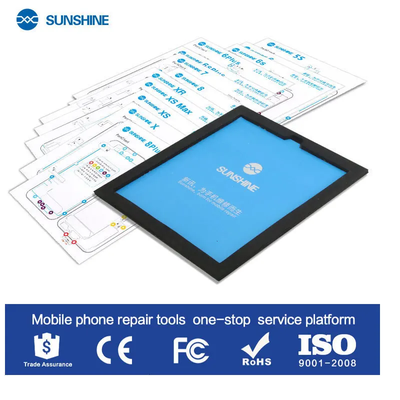 SS-025 13pcs Magnetic Screw Mat For iPhone XR XS MAX 8P 8 7P Storage Pad Guide Keeper Chart Phone Repair Tool