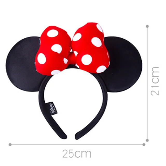 Disney Mickey Mouse Headband Bow Hair Minnie Mouse Ears Headband Cosplay Hair Accessories Pretend To Play Toys For Kids Gift 6