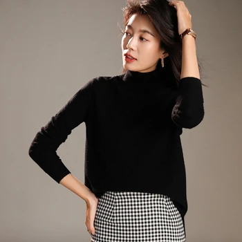

Autumn and winter new product cashmere sweater women round neck sweater knit sweater 100% cashmere sweater