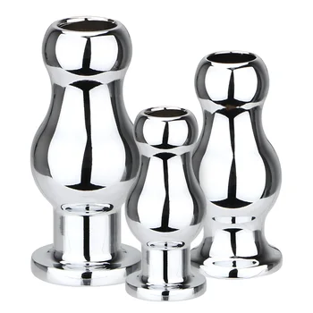 Hollow Metal Anal Plug Sex Toys For Women Men Gay Couple Tools Butt Vaginal Dilator Douche Enema Erotic Machine Adults Games Set 2