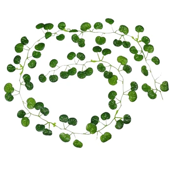 

Botique-12 Pcs Artificial Ivy Leaf Garland Fake Plant Ivy Vine Hanging for Wedding Party Garden Wall Decoration Begonia Leaves