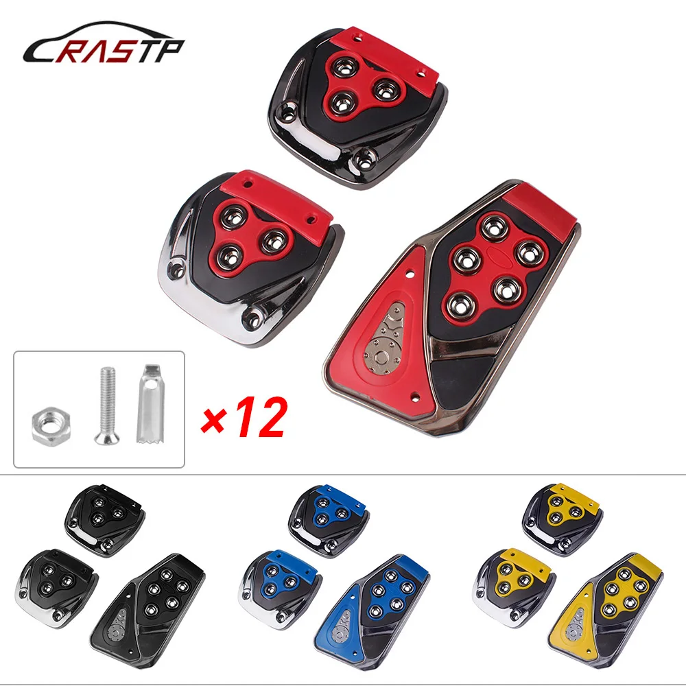 Car Accessories Car Pedals Pedal Cover Racing Pedals RASTP Car Styling Racing Pedals Universal Manual Brake Pedals Foot Rest Auto Pedal Pads RS-ENL010