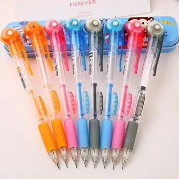 

1pcs Mechanical Pencil With Eraser 0.7mm Transparent Automatic Pencil School Writing Supplies For Students Color Random