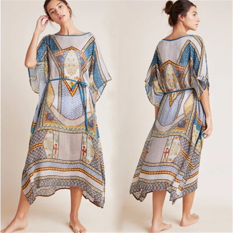 

Pareo Beach Cover Up Bikinis Female 2019 Dresses Summer 2019 Beach Swim Wear Cover Up Chiffon Loose Dress Smock Outside Upper