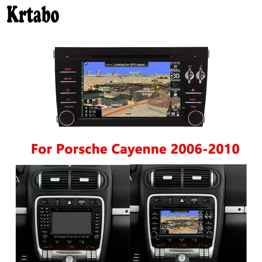 For Porsche Cayenne 2006-2010 Android smart car navigation reversing image control screen one machine recorder support DVD