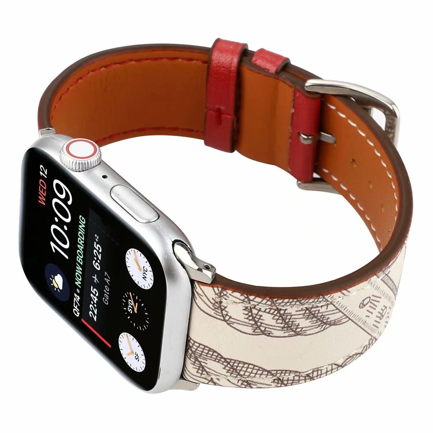 Производитель кожаных петель для iwatch 5 4 3 2 1 ремешок для Apple Watch 38 мм 42 мм 40 мм 44 мм цветочный дизайн