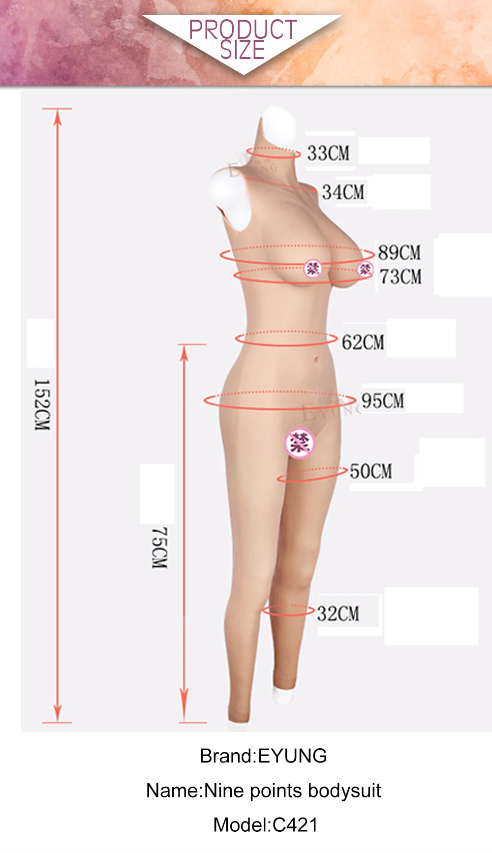 eyung breast enhancer silicone bodysuit breast forms for crossdressing man Crossdresser drag queen fake boobs Bodysuit  Costume (2)