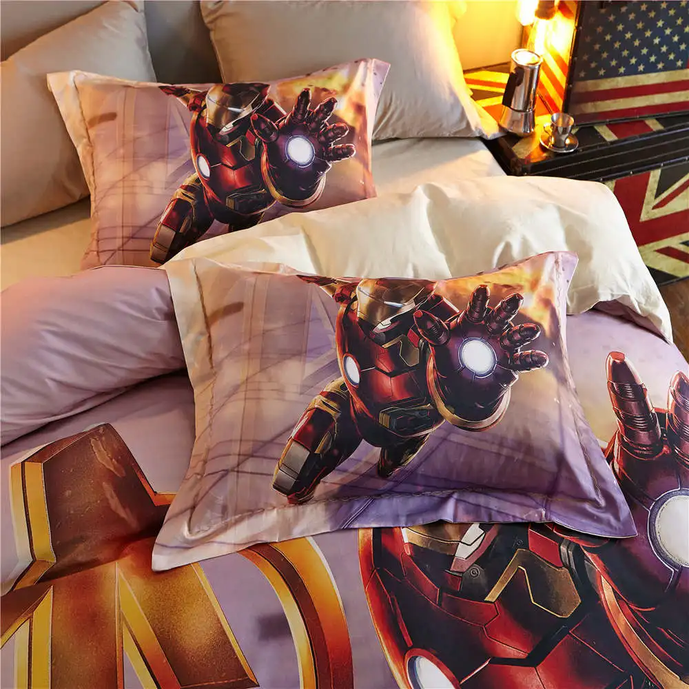 Синяя Подушка Marvel Человек паук sham 19*29 дюймов 100% хлопок Чехол для детской спальни