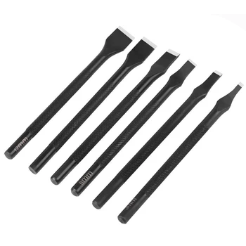 

New 6 Pcs/Set DIY Leather Hole Punch Tool Slotted Straight Flat Tip Punch Cut Leather Craft DIY Tool