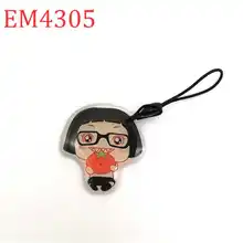 125 кГц перезаписываемый Бланк Брелок-Карточка RFID мультфильм брелок с кольцом значок смарт-тег маркер тег EM4305 T5577 мультфильм брелок, цепочка для ключей 1