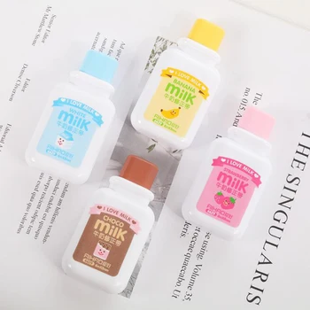 

1 Pcs Kawaii 6m Milk Bottle Shape Fruits Correction Tapes Material Escolar Papelaria Korean Stationery Office School Supplies