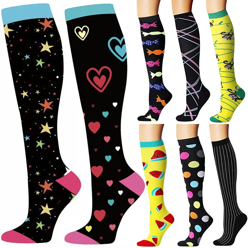 

40 styles Quality Unisex Compression Stockings Cycling Socks Fit For Edema, Diabetes, Varicose Veins, Running Marathon Socks