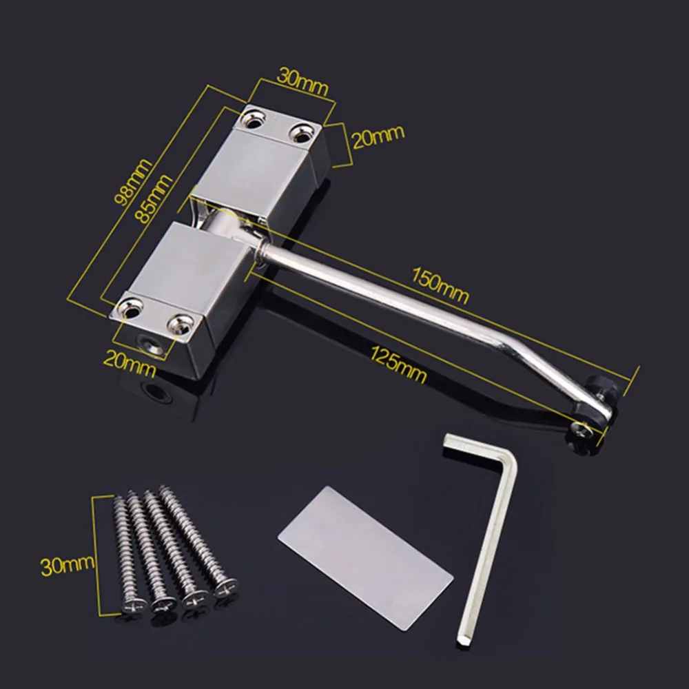 Easy Install Automatic Spring Door Closer,Small Door Catche 180 Degree Not Positioning Automatic Close The Fire Rated Aisle