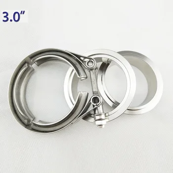 

ZUCZUG3.0'' Metal clench nut SS304 High anti-rust High temperature resistance V Band clamp & flange kit