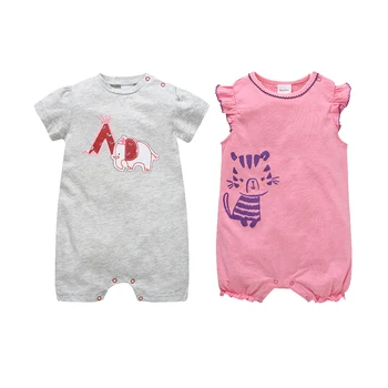 

Honeyzone 2pcs/Set Baby Announcement Newborn Baby Girl Clothes Short Sleeve Baby Bodysuit Bebe Fille Vetements Toddler Jumpsuit