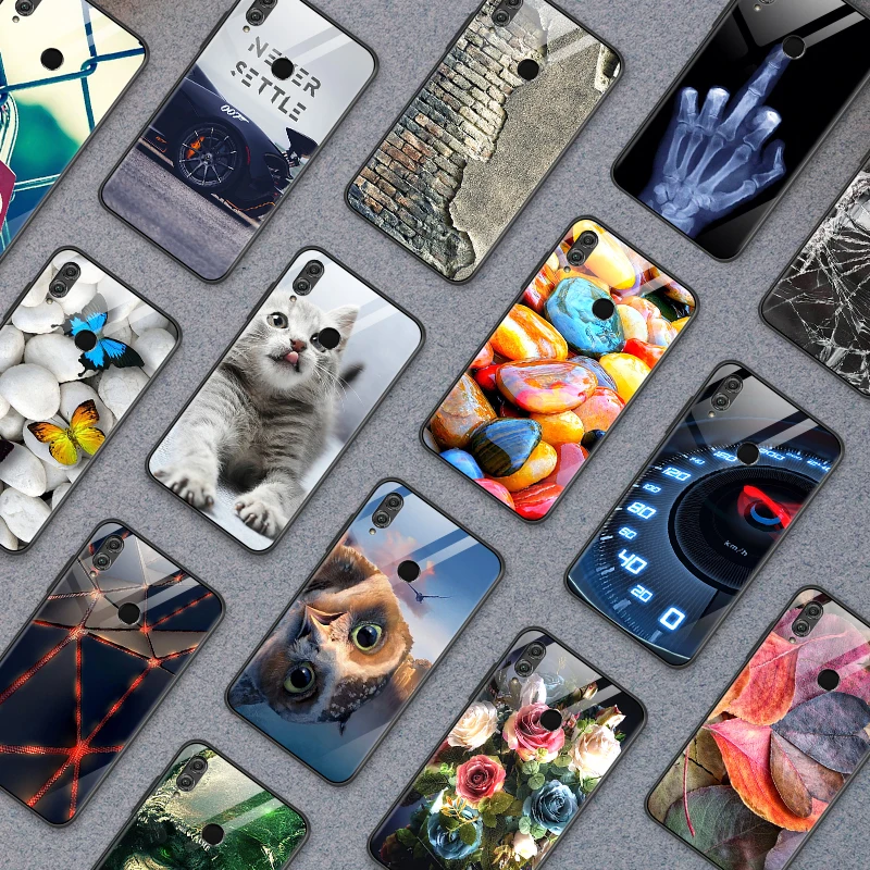 Чехол из закаленного стекла для Huawei Honor 6X 7X 7C 7A 8A 8X 9Lite Y6 Y9 2018 2019 Y7 Prime Pro Magic2