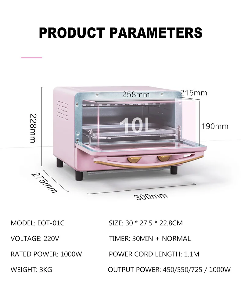 Mini forno de bolo doméstico forno elétrico