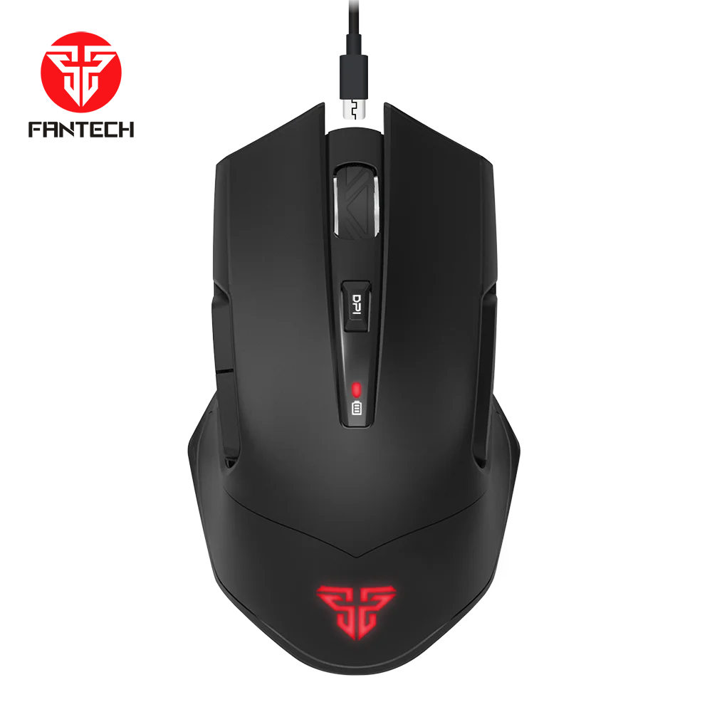WGC1 FANTECH WGC1 беспроводная мышь с дизайном зарядки RGB и 2400 dpi Регулируемая игровая мышь PIXART 3212 игровые фишки для мыши геймера - Цвет: WGC1