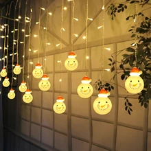 3,5 м 96 Светодиодный Рождественский светильник Снеговик стиль Открытый водонепроницаемый Сказочный гирлянда световая гирлянда для гостиной спальни занавес свет