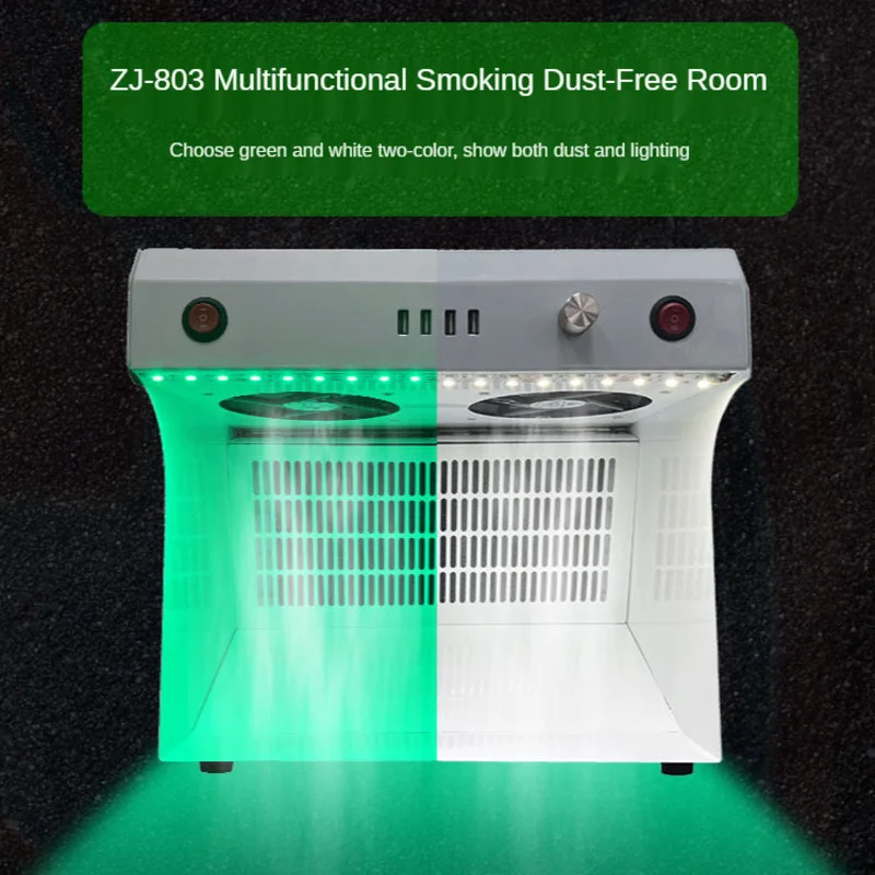 Рабочий стол с защитой от пыли зеленого и белого цветов регулируемый для ремонта