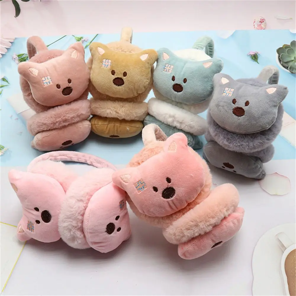 Cartoon Bear Plush Earmuffs Winter New Cold Ear Protection Warmer Warm