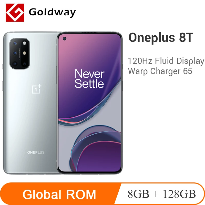 Оригинальный OnePlus 8T 8 T 8GB RAM 128GB ROM мобильный телефон Snapdragon 865 120Hz жидкокристаллический AMOLED дисплей 48MP Quad Camera заряд 65W|Смартфоны|   | АлиЭкспресс