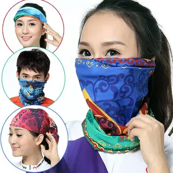 

12Pc Polyester Magic Scarf Multi-Functional Sun-Proof Sports Face Mask Neck Protector Elastic Headband For Outdoor Random Style