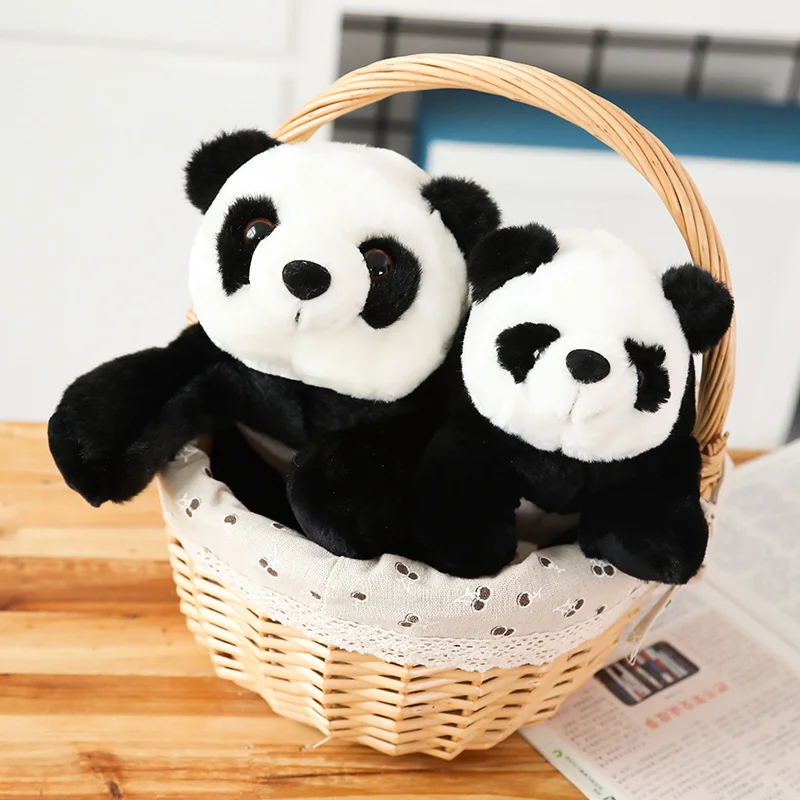 1 шт. детские плюшевые игрушки Kawaii Panda реалистичные с животными для детей подарок