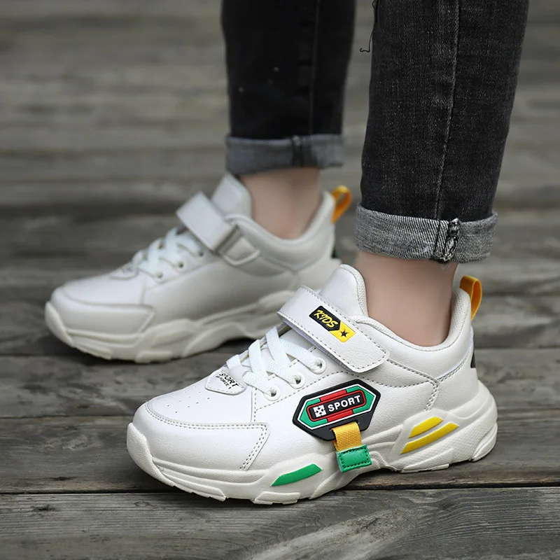 

Hot Selling Anti-slip Damping Children Sports Shoes Waterproof Leather BOY'S Casual Running Shoes Korean-style Students Trendy S