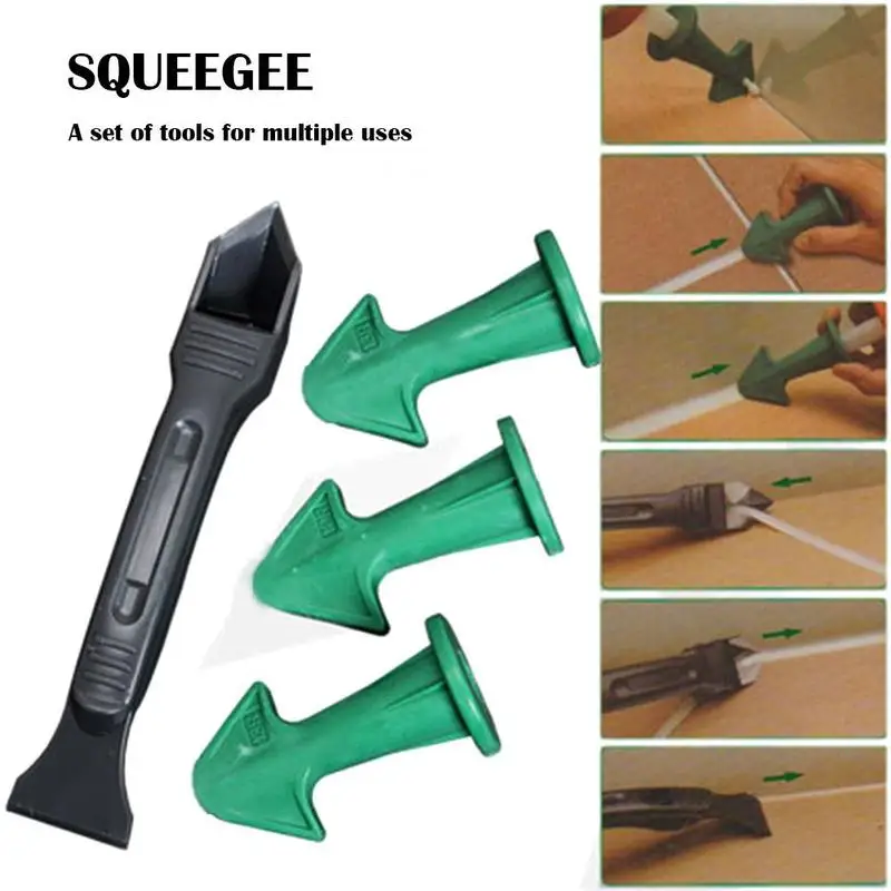 3 Caulk Vòi Phun Và 1 Dụng Cụ Cạo Bộ Hoàn Thiện Bền Tầng Vệ Sinh Thân Thiện Với Môi Trường Mắc Ca Keo Dụng Cụ Cao Su Xoong Vòi Phun|Cây lau kính| - AliExpress