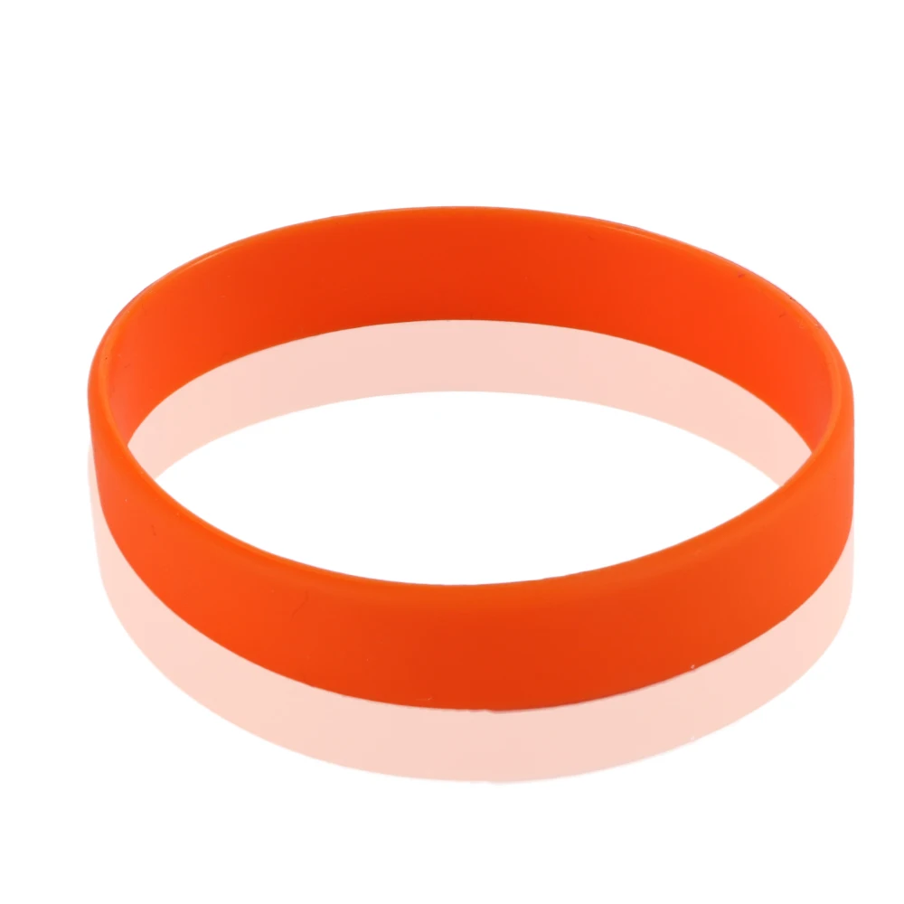 1 шт. унисекс силиконовый браслет баскетбол спортивные красочные модные силиконовые резиновые гибкий браслет для женщин и мужчин - Цвет: orange