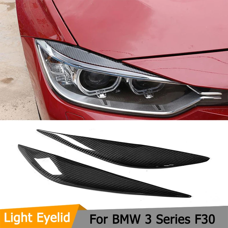 Echt Carbon Tuning Eyelid Eyebrow Trim für BMW F30 2013-2017 Scheinwerferblenden 