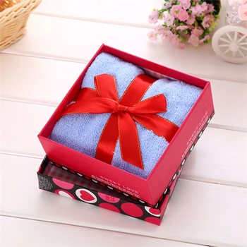 

5pcs/lot Hot 35*72cm Cotton towel with Gift Package for Birthday Party Wedding Valentine's Day nice gift Washing face towel