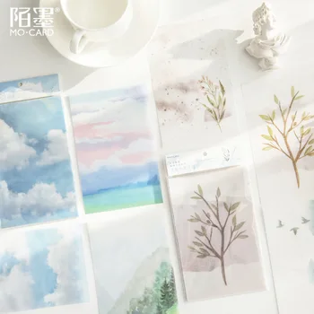 

Forest Series Sulphuric Acid Paper Memo Pad Transparent Memo Notepad School Office Supply Escolar Papelaria Gift Stationery