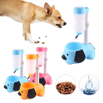 

Practical And Lovely Appearance Adjustable Bottle Height Pet Feeder Safe Non-toxic 450ml Dog And Cat Drinking And Feeding Bowls