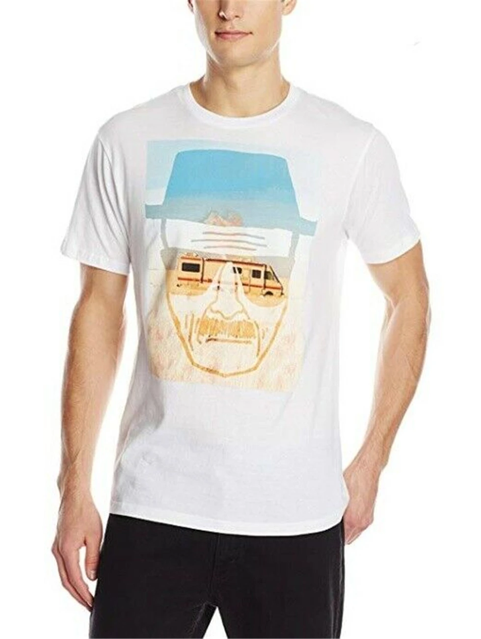 Ломающая Bad Heisenberg эскиз лица и Rv Футболка мужская новая Лицензированная