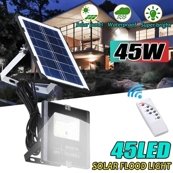 

Solar Lamp Floodlight Led Portable Spotlight floodlight 45W Outdoor Street Garden Light Waterproof Wall Lamp with Remote Control