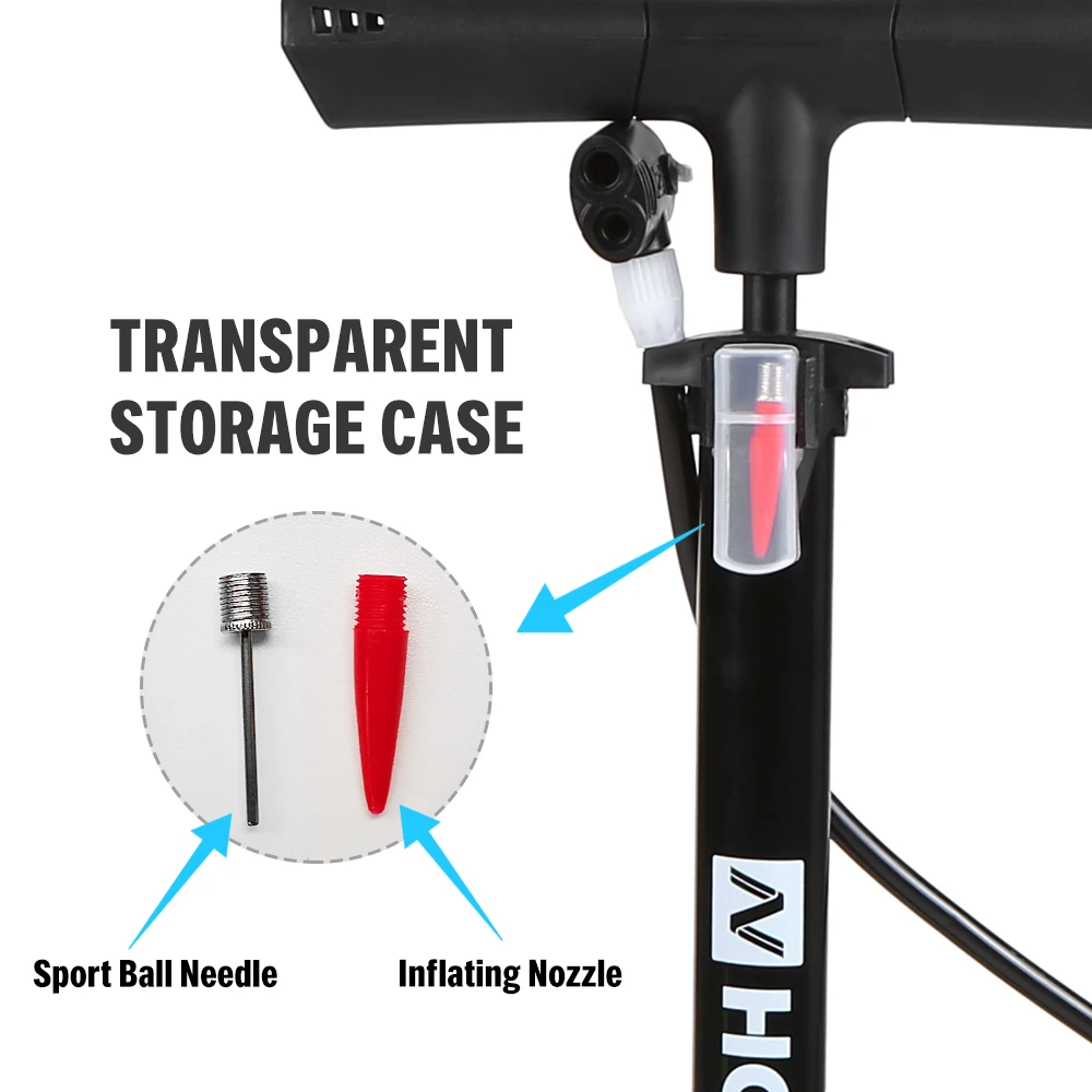 Велосипедный воздушный насос для шин с барометром напольного типа для езды на велосипеде, насос высокого давления, велосипедные аксессуары